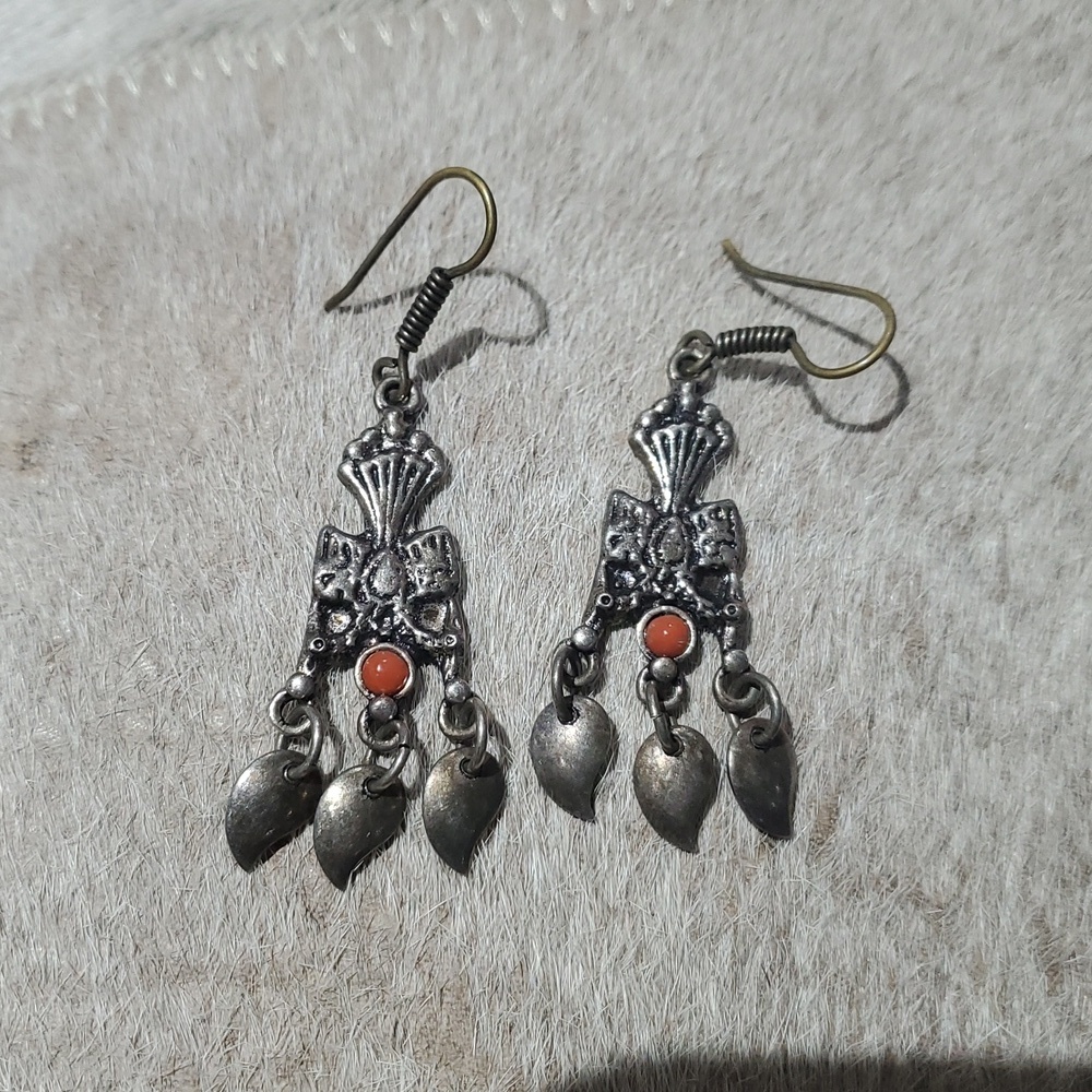 BOHO GYPSY BEADED HANGING DANGLE EARRINGS NATIVE